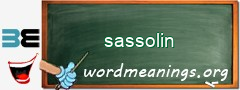 WordMeaning blackboard for sassolin